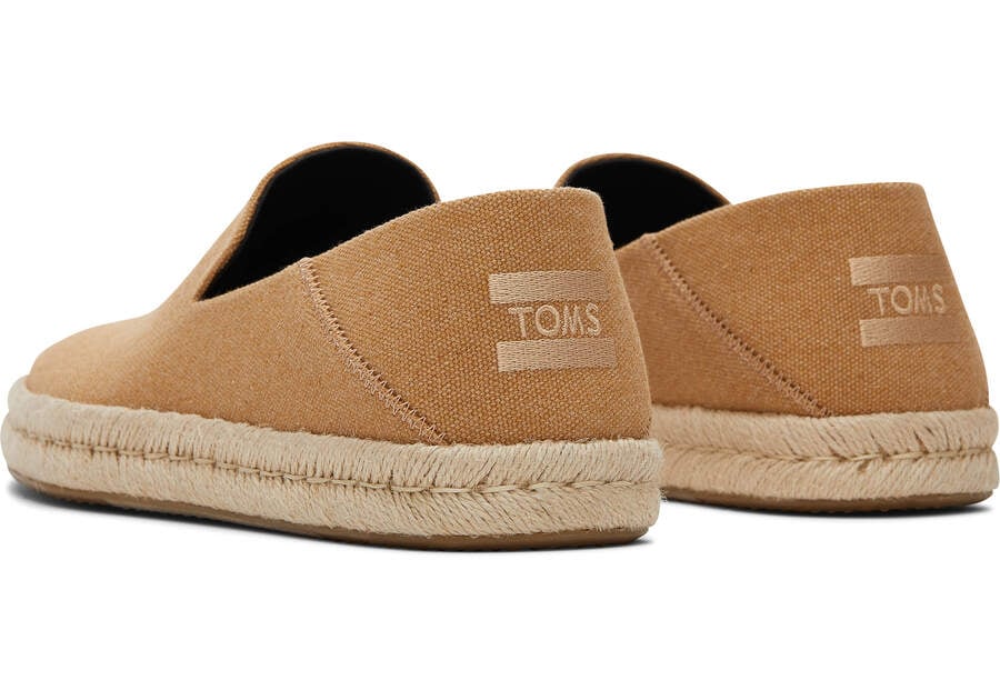 Toms Santiago Recycled Pamut Vászon Férfi Alpargatas Barna Magyarország | HU675-628