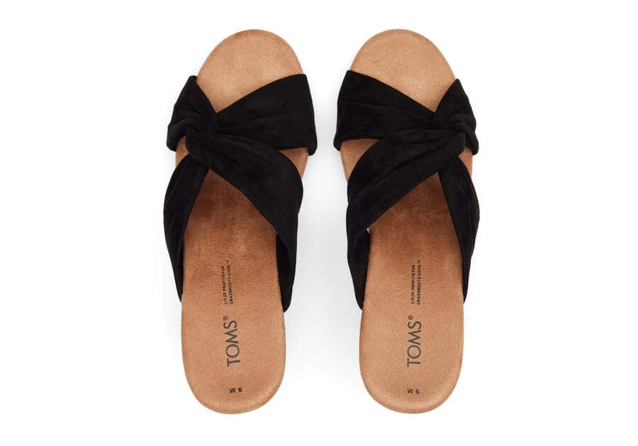 Toms Serena Éktalpú Sandal Női Szandál Fekete Magyarország | HU618-311