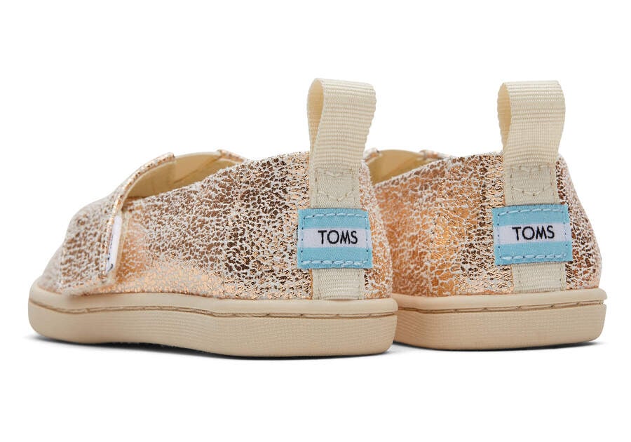 Toms Tiny Alpargata Foil Gyerek Alpargatas Arany Magyarország | HU220-782