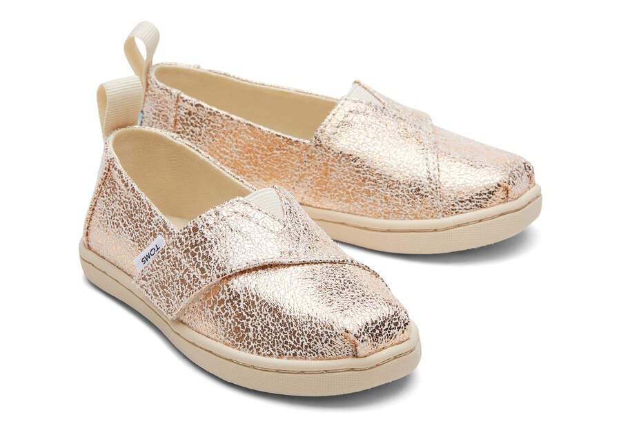 Toms Tiny Alpargata Foil Gyerek Alpargatas Arany Magyarország | HU220-782