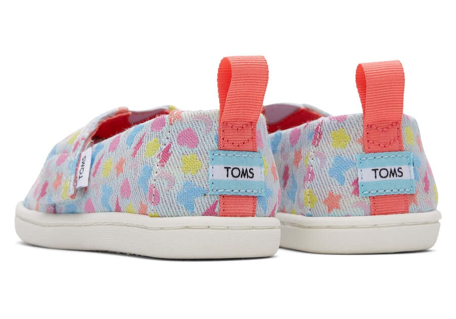 Toms Tiny Alpargata Glimmer Charms Gyerek Alpargatas Kék Magyarország | HU170-874