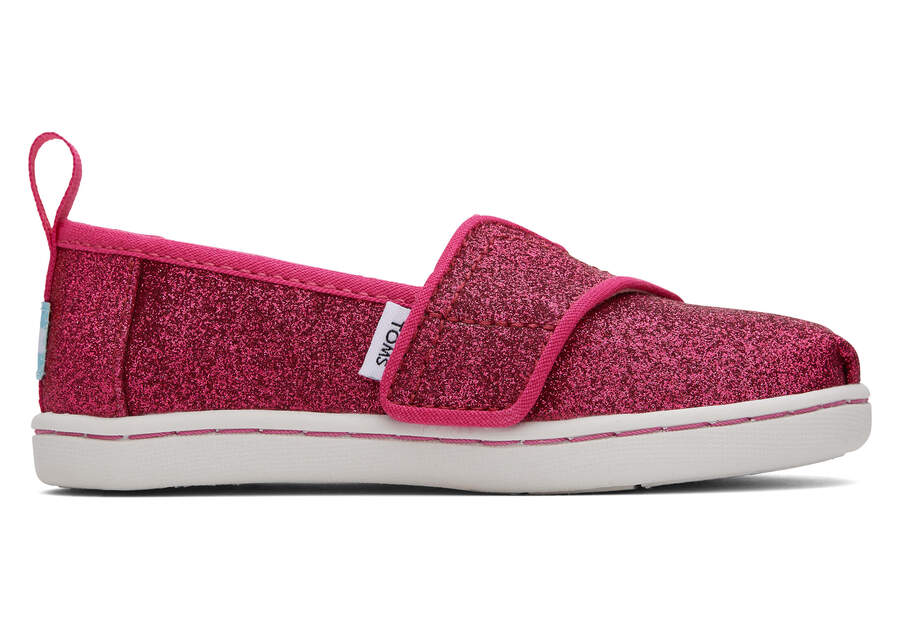 Toms Tiny Alpargata Glitter Gyerek Alpargatas Sötétrózsaszín Magyarország | HU128-187