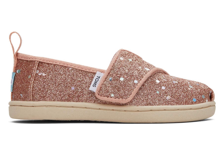 Toms Tiny Alpargata Glitter Gyerek Alpargatas Rózsaszín Arany Magyarország | HU377-123