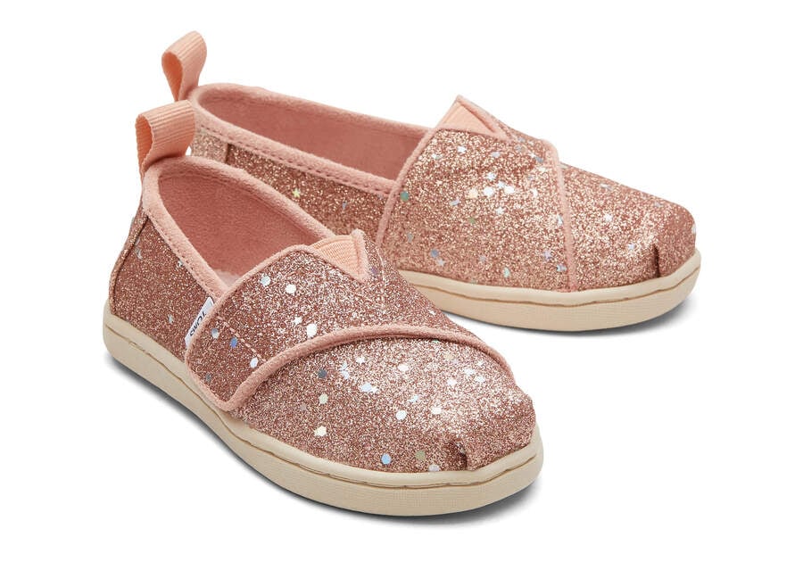 Toms Tiny Alpargata Glitter Gyerek Alpargatas Rózsaszín Arany Magyarország | HU377-123