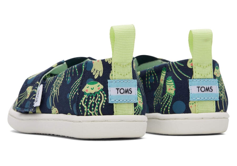 Toms Tiny Alpargata Glow In The Dark Jellyfish Gyerek Alpargatas Sötétsötétkék Magyarország | HU535-582