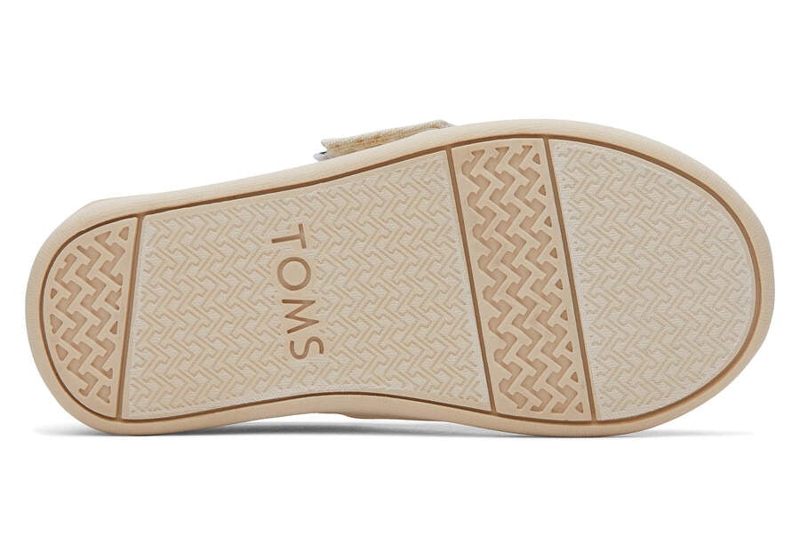 Toms Tiny Alpargata Gold Foil Floral Blooms Gyerek Alpargatas Bézs Arany Magyarország | HU447-610