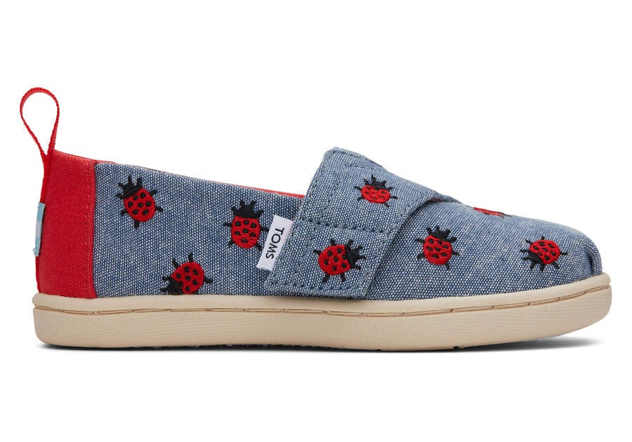 Toms Tiny Alpargata Lucky Ladybugs Gyerek Alpargatas Kék Magyarország | HU717-200