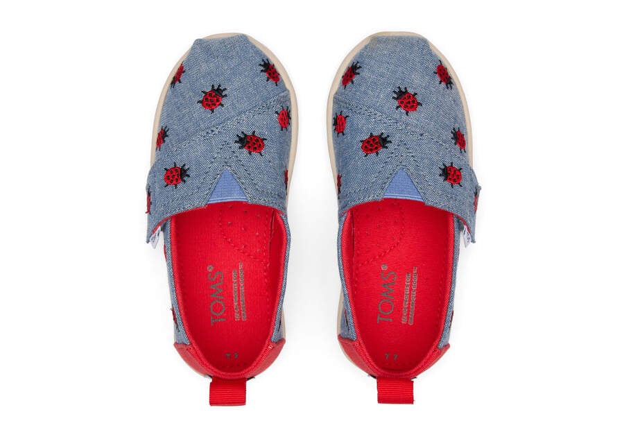 Toms Tiny Alpargata Lucky Ladybugs Gyerek Alpargatas Kék Magyarország | HU717-200