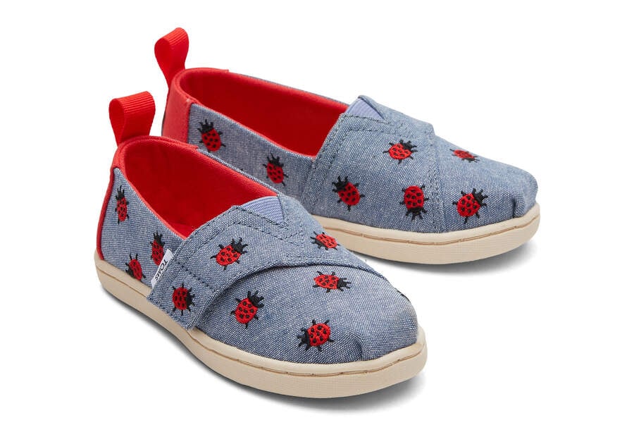 Toms Tiny Alpargata Lucky Ladybugs Gyerek Alpargatas Kék Magyarország | HU717-200