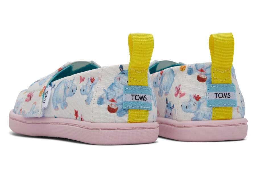 Toms Tiny Alpargata Summer Hippos Gyerek Alpargatas Fehér Magyarország | HU523-197