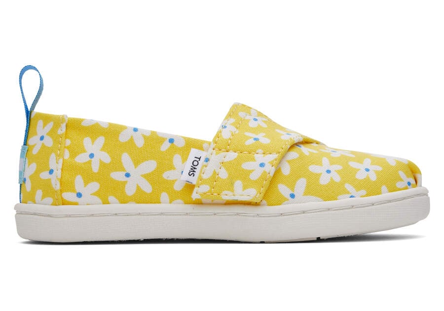 Toms Tiny Alpargata Sun Daisies Gyerek Alpargatas Sárga Narancssárga Magyarország | HU802-463