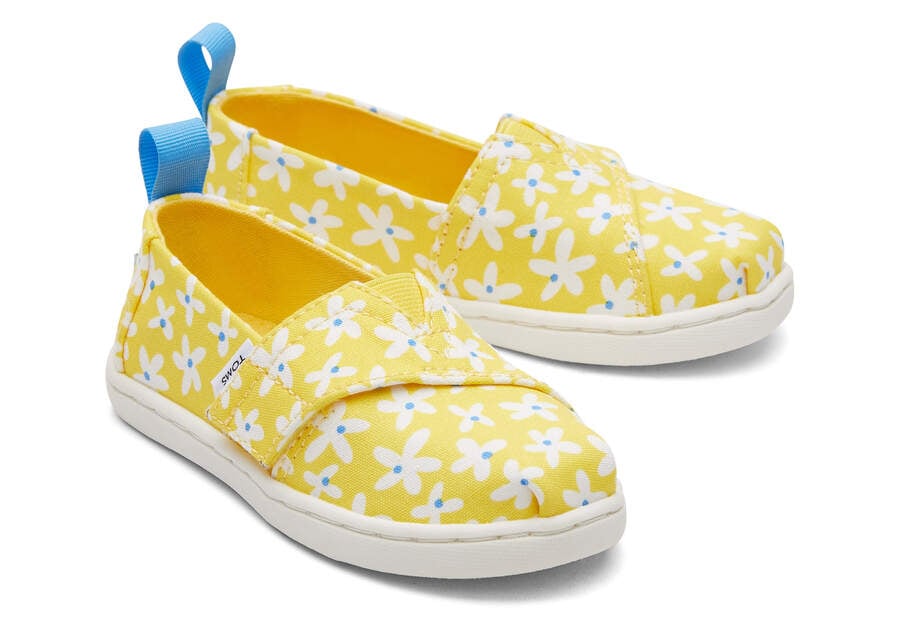 Toms Tiny Alpargata Sun Daisies Gyerek Alpargatas Sárga Narancssárga Magyarország | HU802-463