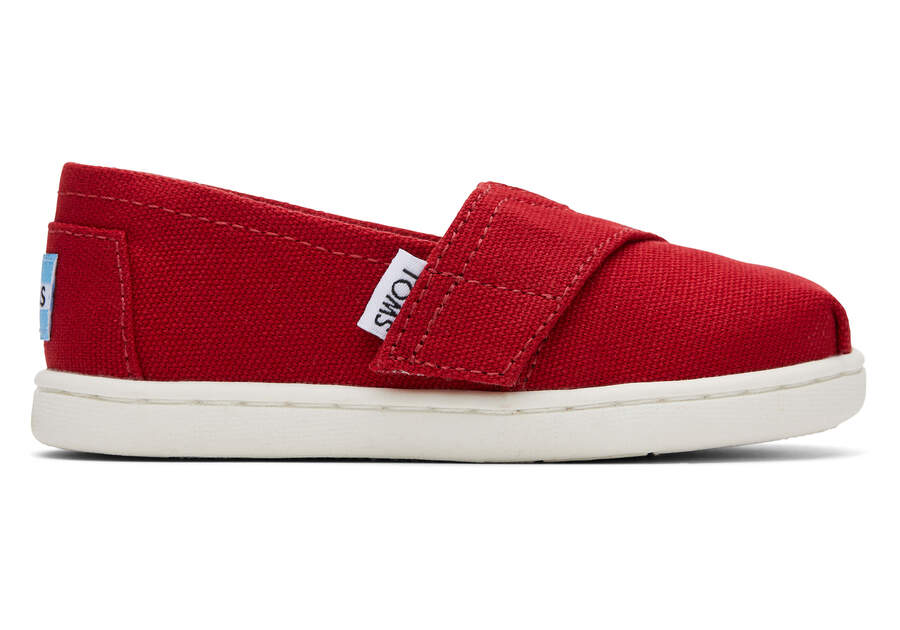 Toms Tiny Alpargata Vászon Gyerek Alpargatas Piros Magyarország | HU413-825