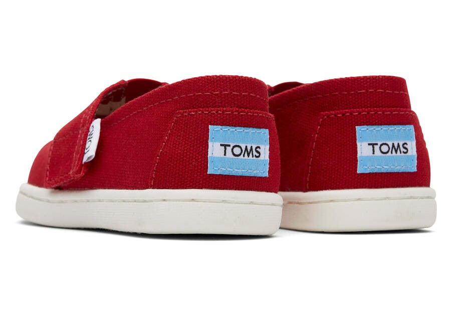 Toms Tiny Alpargata Vászon Gyerek Alpargatas Piros Magyarország | HU413-825