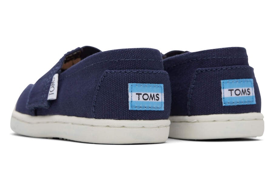 Toms Tiny Alpargata Vászon Gyerek Alpargatas Sötétkék Magyarország | HU688-084