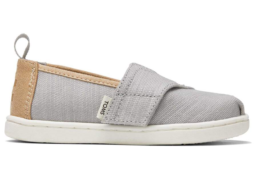 Toms Tiny Alpargata Woven Gyerek Alpargatas Szürke Magyarország | HU603-329