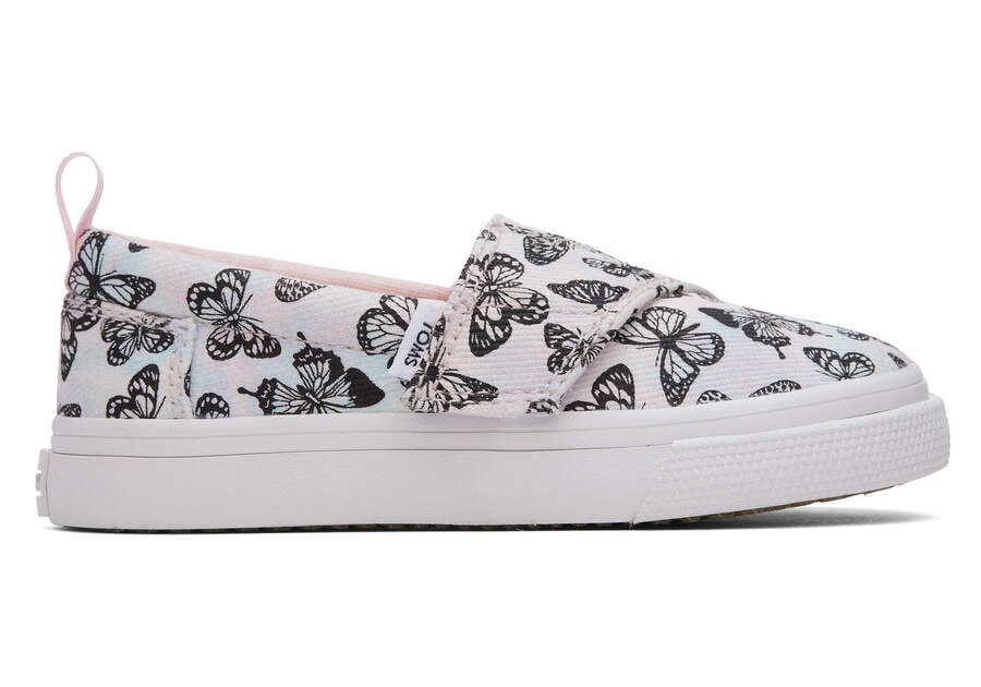 Toms Tiny Fenix Slip-On Butterflies Tie Dye Twill Gyerek Tornacipő Rózsaszín Magyarország | HU970-239