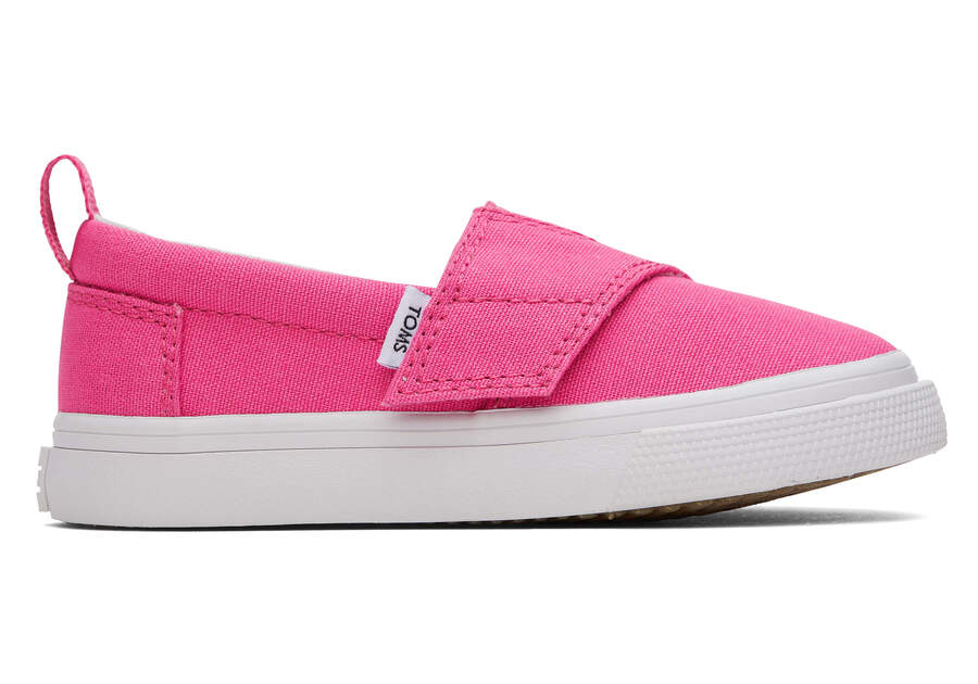 Toms Tiny Fenix Slip-On Vászon Gyerek Tornacipő Sötétrózsaszín Magyarország | HU940-245