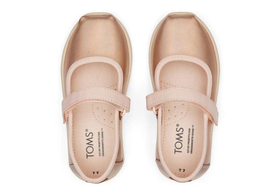 Toms Tiny Mary Jane Metallic Gyerek Slip On Rózsaszín Arany Metal Magyarország | HU433-596