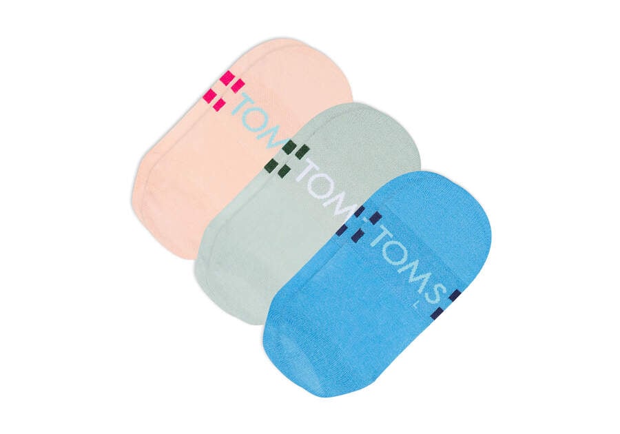 Toms Ultimate No Show Socks Brights 3 Pack Női Zokni Színes Magyarország | HU264-638