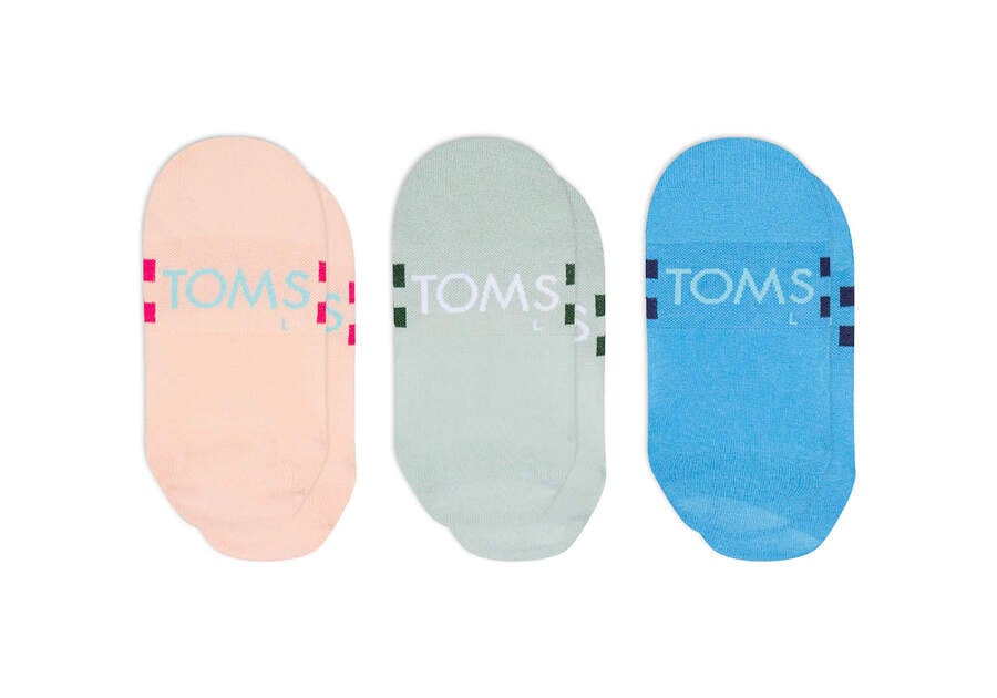 Toms Ultimate No Show Socks Brights 3 Pack Női Zokni Színes Magyarország | HU264-638