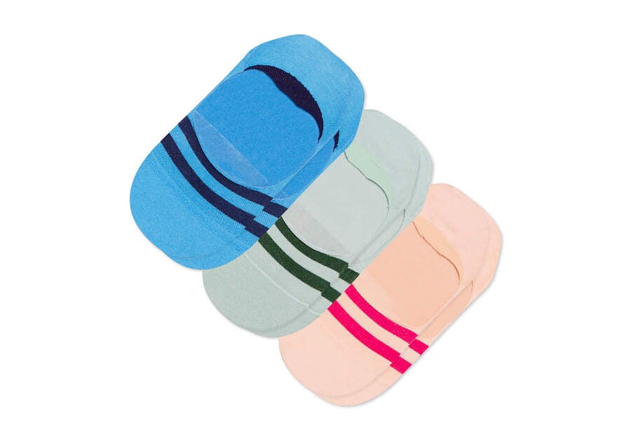 Toms Ultimate No Show Socks Brights 3 Pack Női Zokni Színes Magyarország | HU264-638