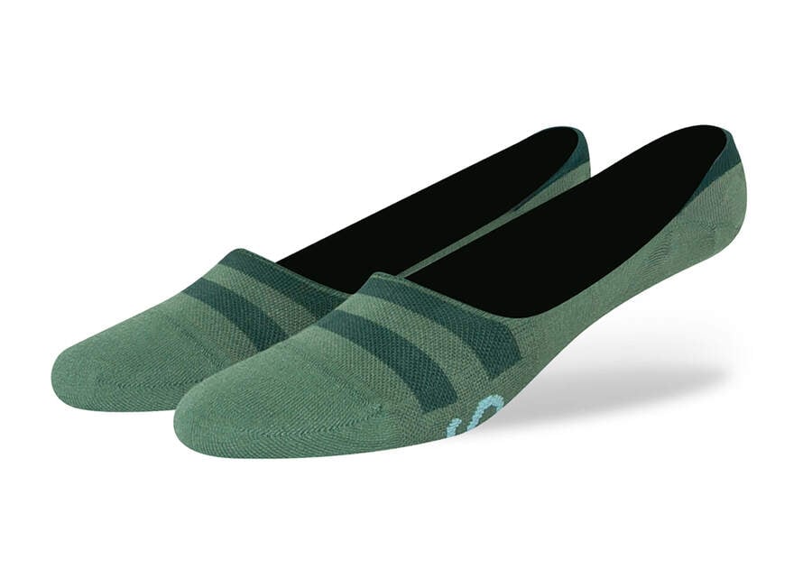 Toms Ultimate No Show Socks Green Férfi Zokni Zöld Magyarország | HU379-733