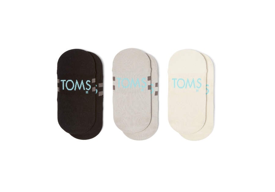 Toms Ultimate No Show Socks Mixed Grey 3 Pack Női Zokni Szürke Magyarország | HU728-655