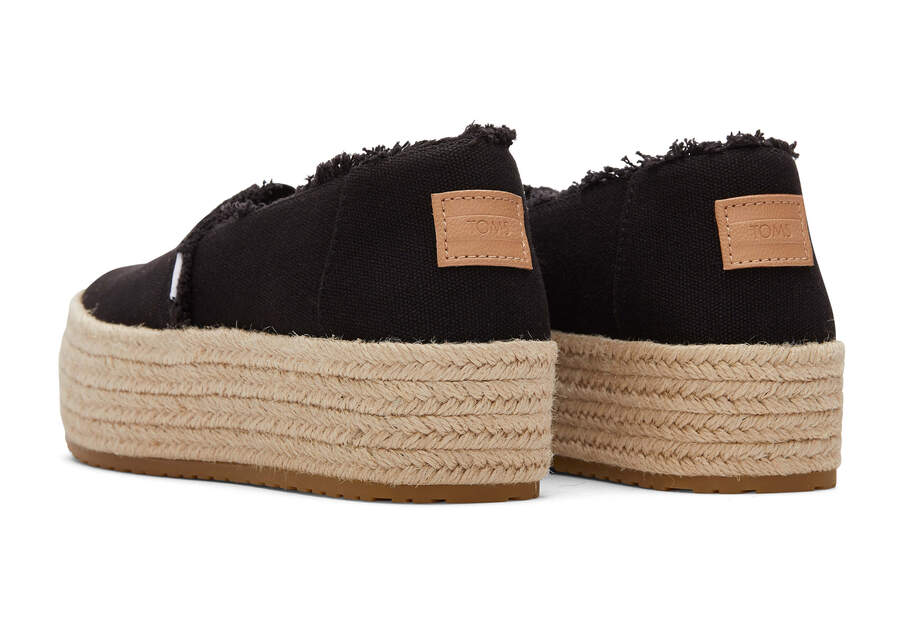 Toms Valencia Platform Espadrille Női Espadrilles Fekete Magyarország | HU067-766