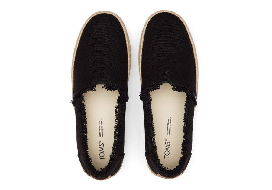 Toms Valencia Platform Espadrille Női Espadrilles Fekete Magyarország | HU067-766