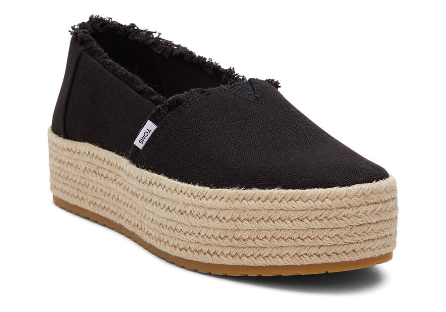 Toms Valencia Platform Espadrille Női Espadrilles Fekete Magyarország | HU067-766