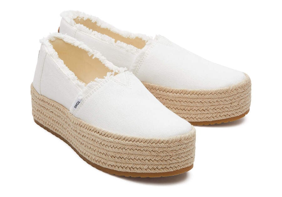 Toms Valencia Platform Espadrille Női Espadrilles Fehér Magyarország | HU295-366