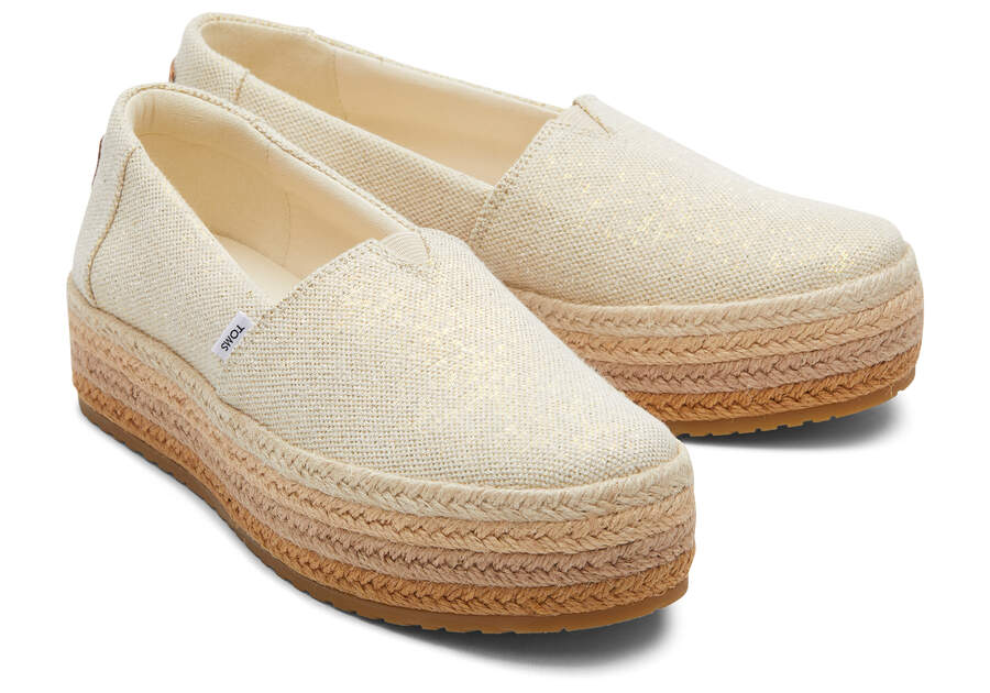 Toms Valencia Platform Espadrille Női Espadrilles Barna Metal Magyarország | HU456-112