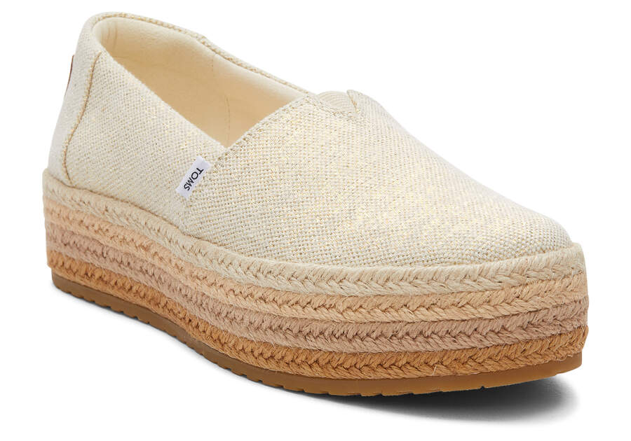 Toms Valencia Platform Espadrille Női Espadrilles Barna Metal Magyarország | HU456-112