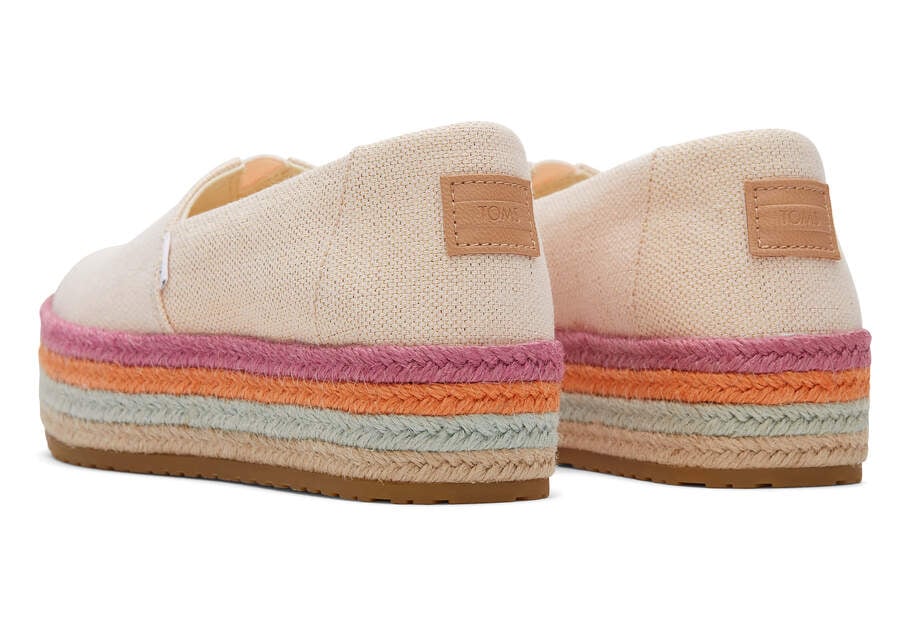 Toms Valencia Platform Espadrille Női Espadrilles Korall Metal Magyarország | HU582-337