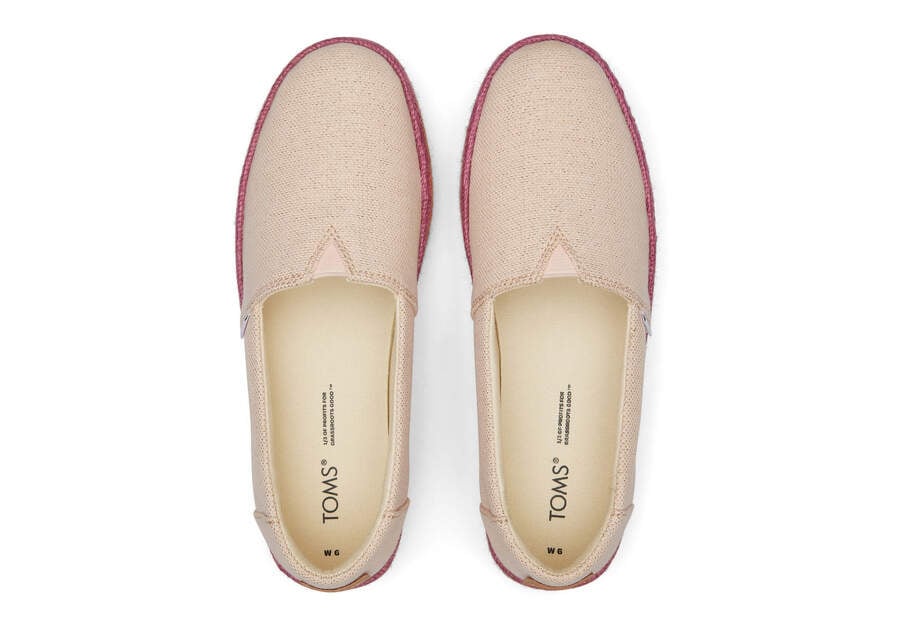 Toms Valencia Platform Espadrille Női Espadrilles Korall Metal Magyarország | HU582-337