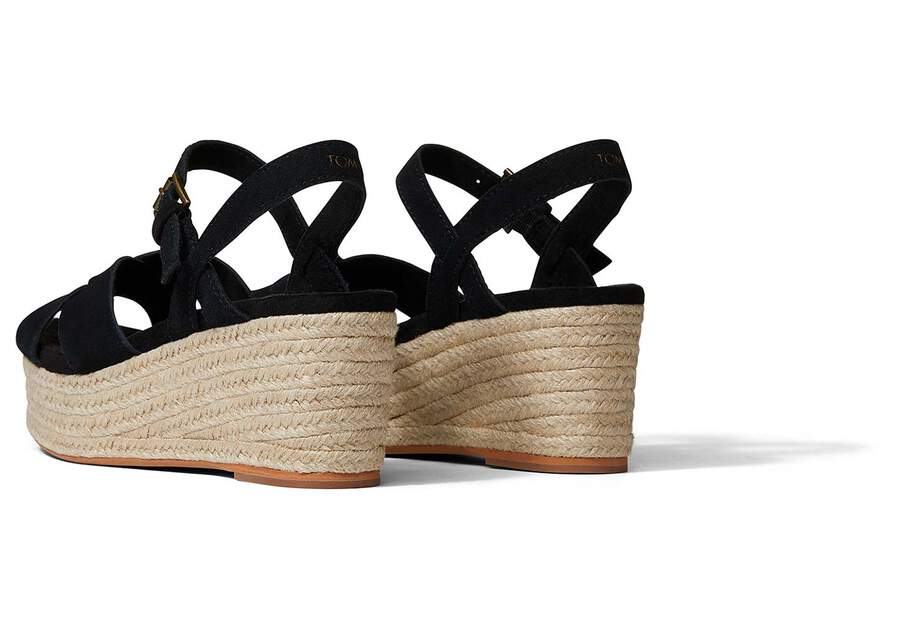 Toms Willow Platform Sandal Női Szandál Fekete Magyarország | HU230-164