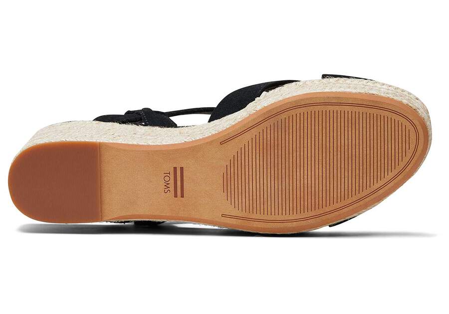 Toms Willow Platform Sandal Női Szandál Fekete Magyarország | HU230-164