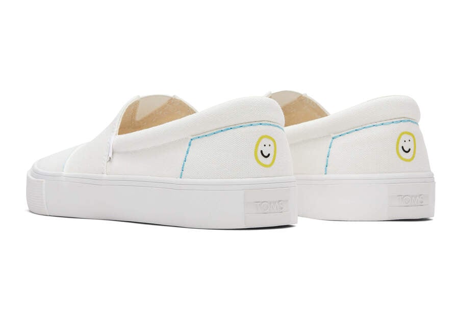 Toms X Happiness Project Fenix Férfi Slip On Fehér Magyarország | HU286-204