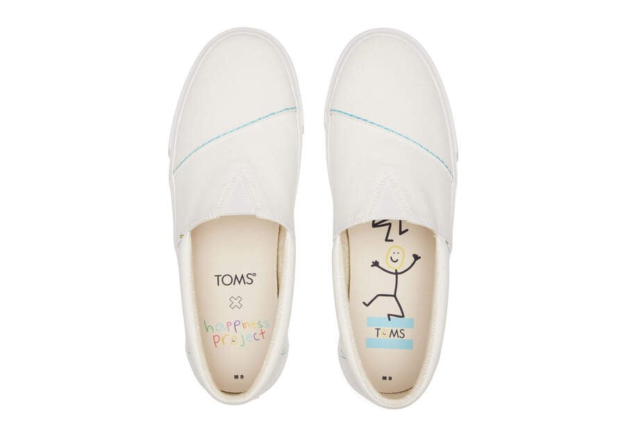 Toms X Happiness Project Fenix Férfi Slip On Fehér Magyarország | HU286-204