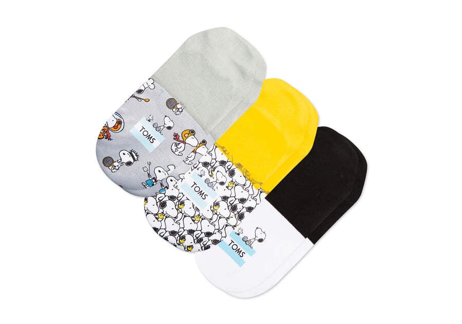 Toms X Peanuts® Ultimate No Show 3 Pack Férfi Zokni Színes Magyarország | HU217-138