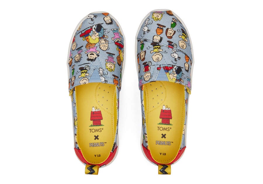 Toms X Peanuts® Youth Alpargata Gyerek Alpargatas Kék Magyarország | HU415-715