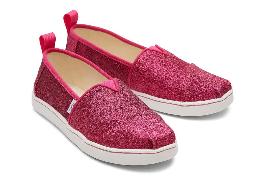 Toms Youth Alpargata Glitter Gyerek Alpargatas Sötétrózsaszín Magyarország | HU314-587