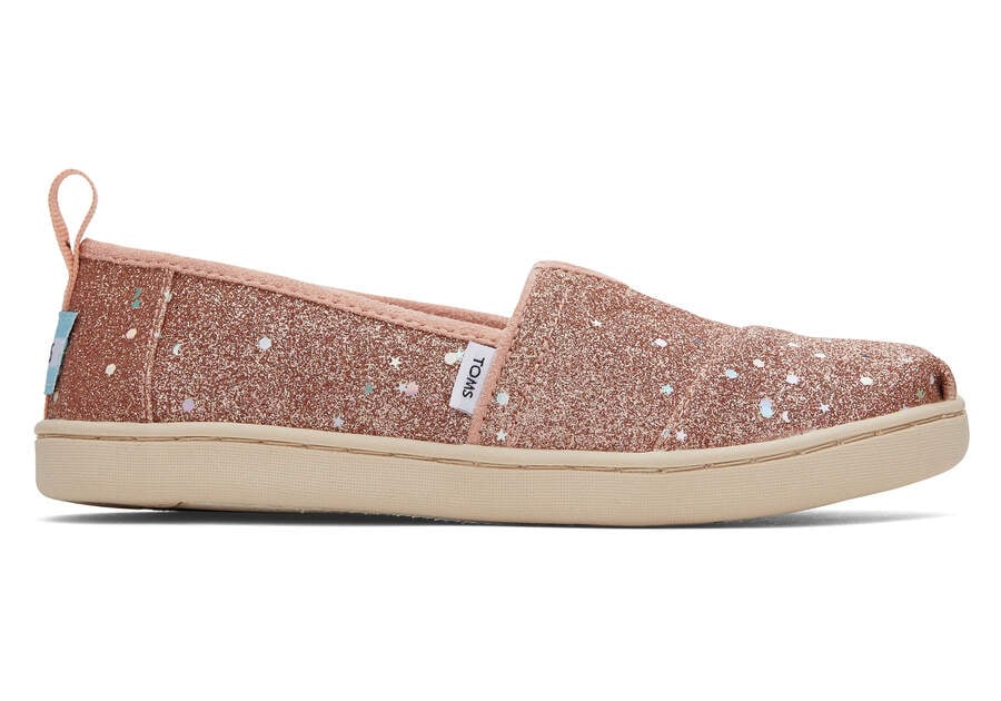 Toms Youth Alpargata Glitter Gyerek Alpargatas Rózsaszín Arany Magyarország | HU352-414