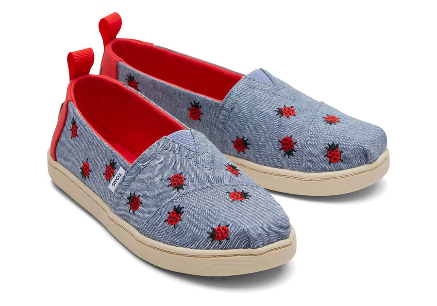 Toms Youth Alpargata Lucky Ladybugs Gyerek Alpargatas Kék Magyarország | HU840-751