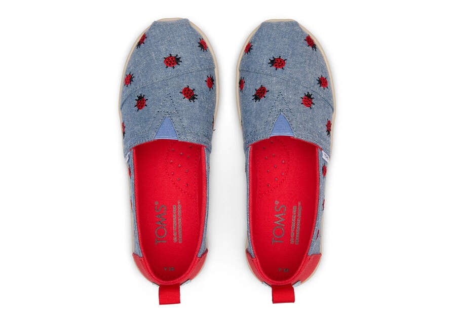 Toms Youth Alpargata Lucky Ladybugs Gyerek Alpargatas Kék Magyarország | HU840-751