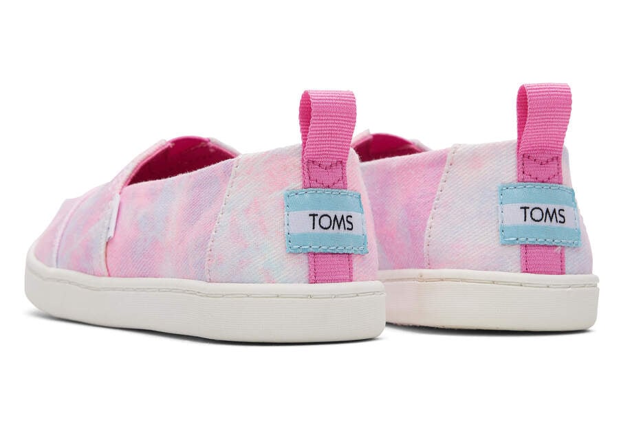 Toms Youth Alpargata Multi Tie Dye Twill Gyerek Alpargatas Rózsaszín Színes Magyarország | HU187-342