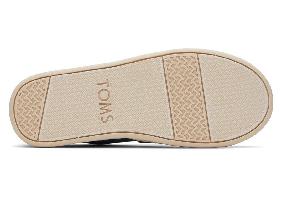 Toms Youth Alpargata Refibra Tencel Textured Woven Gyerek Alpargatas Kék Magyarország | HU524-359