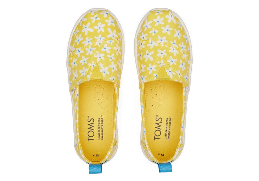 Toms Youth Alpargata Sun Daisies Gyerek Alpargatas Sárga Narancssárga Magyarország | HU435-324