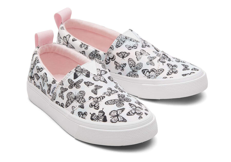 Toms Youth Fenix Slip-On Butterflies Tie Dye Twill Gyerek Tornacipő Rózsaszín Magyarország | HU925-006